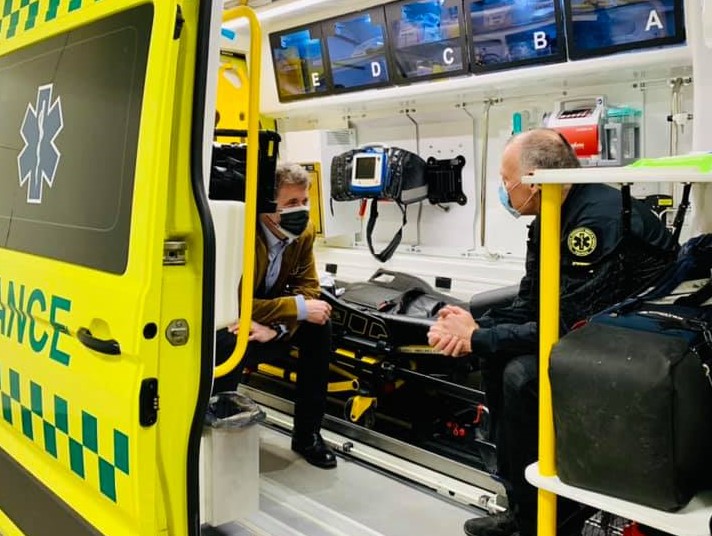 Kronprins Frederik måtte en tur forbi ambulance