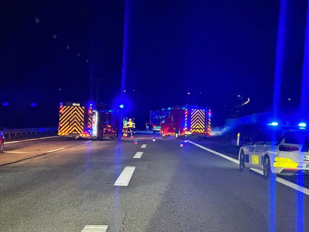 Ulykke på motorvej: Her kan du forvente kø