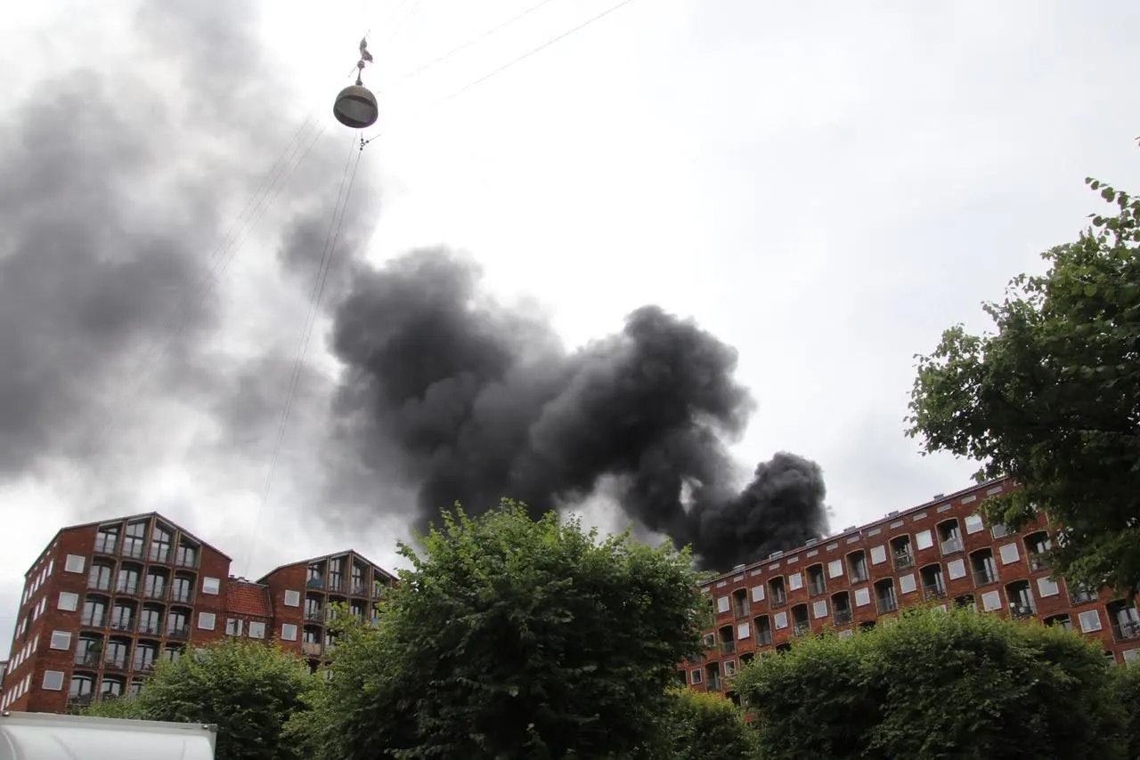 Voldsom brand i hjertet af København
