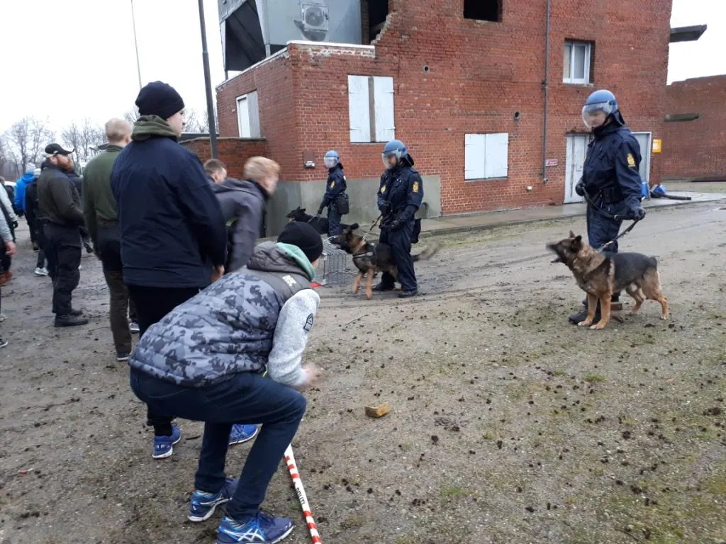 Flyvende murbrokker, skrig og demonstranter: Politihunde fik deres sag for