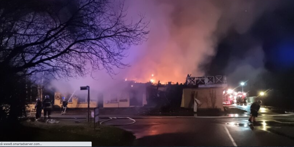 Stor ildebrand i dansk by: 10 personer evakueret