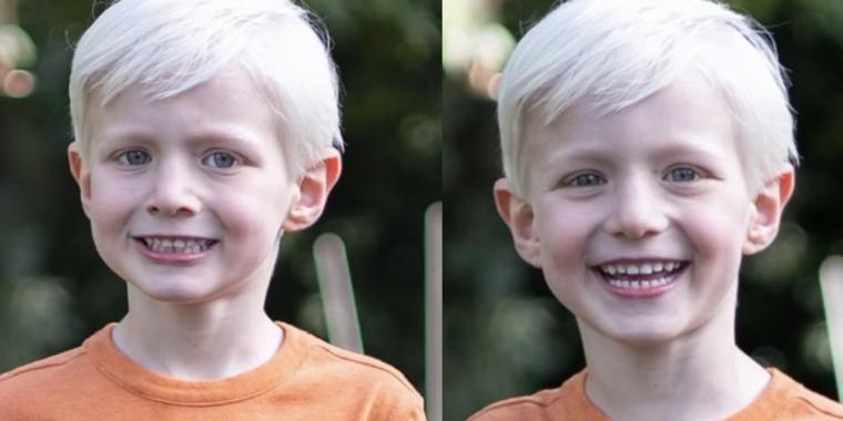 Fars skolefoto af søn går viralt: Deler genial metode til at få smilet frem