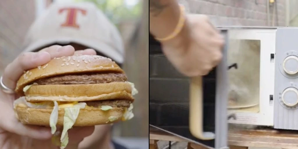 Han varmede en Big Mac i 30 minutter i mikroovnen: Resultatet får dig til at miste lysten til fastfood