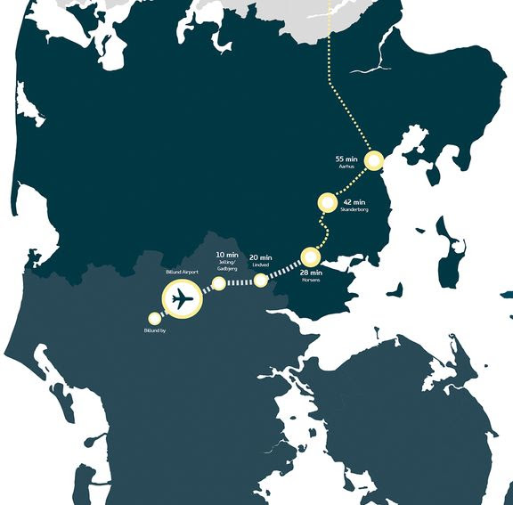 Opbakning til ny togstrækning: Billund-Aarhus direkte