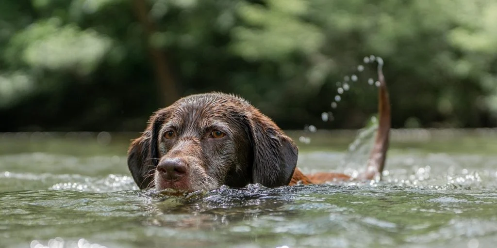 Endelig tør hund at svømme i havet – men pludselig går ejerne i panik
