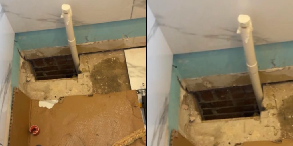 Mand river badeværelse ned under renovering: Så gør han et uhyggeligt fund