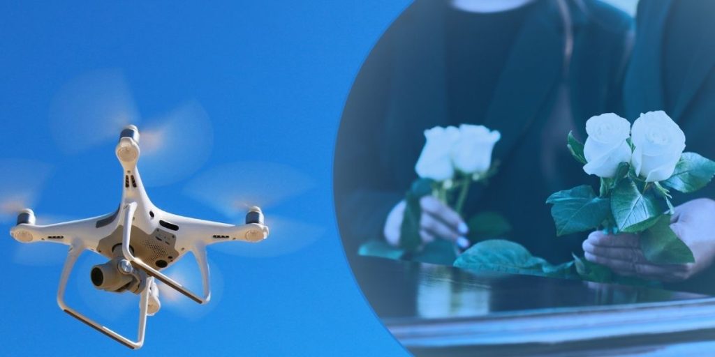 Flere vælger askespredning: Nu kan det blive gjort af en drone