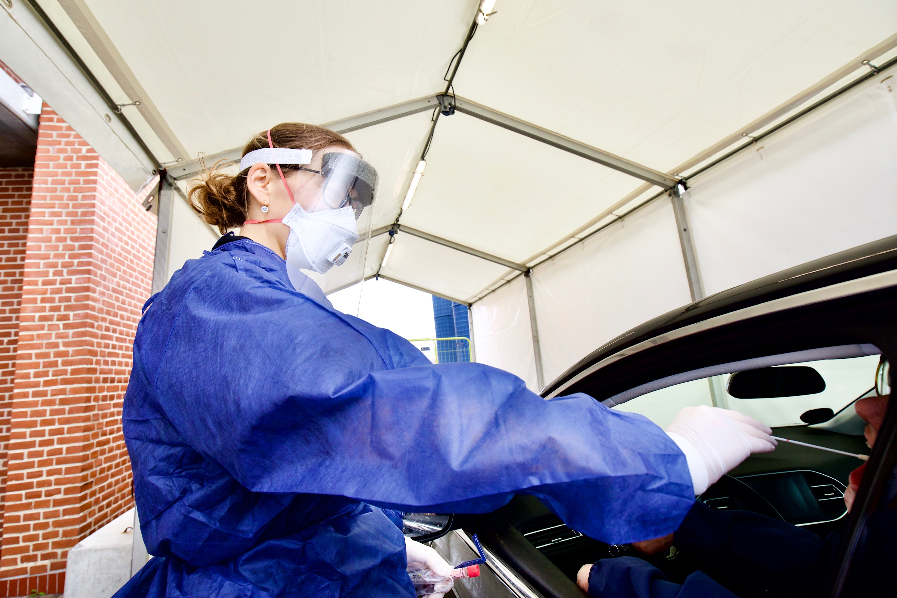 Drive-in test for ny coronavirus er åbnet i Aarhus