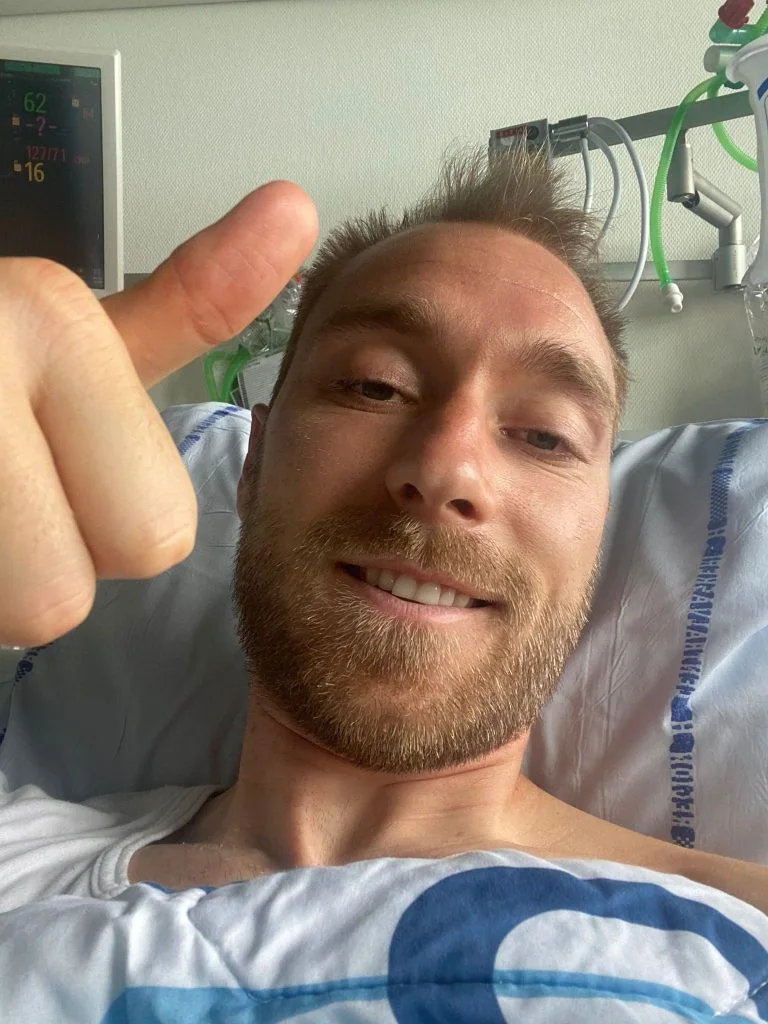 Christian Eriksen sender hilsen fra sygesengen