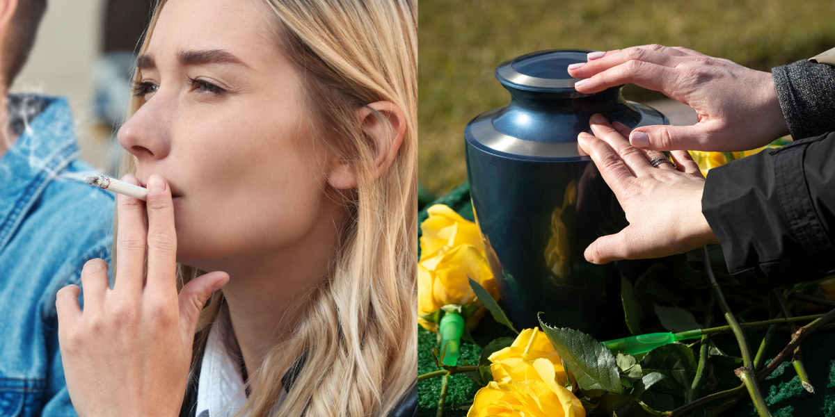 Datter ryger sin fars aske som en hyldest efter hans død