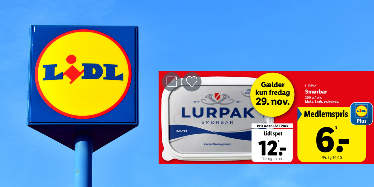 Det går helt amok i Lidl med vilde priser: Lurpak til kun 6 kroner