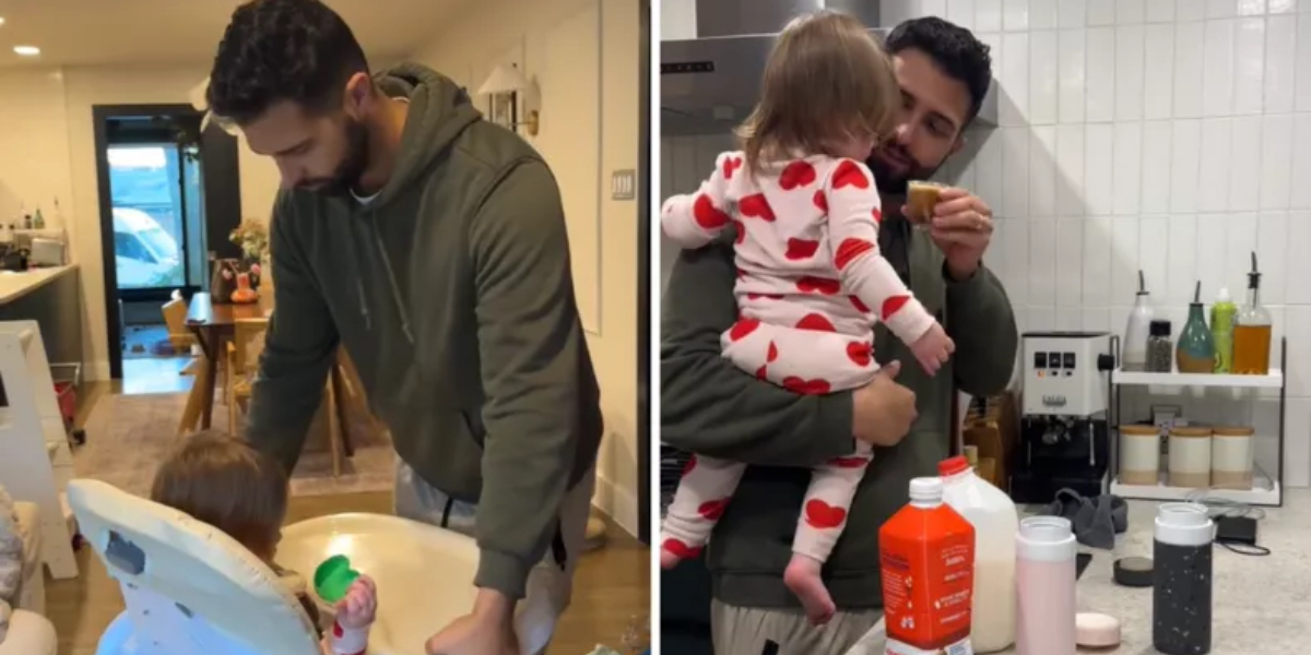 Far har særlig morgenrutine med døtre, mens hustruen sover: Nu vækker den undren