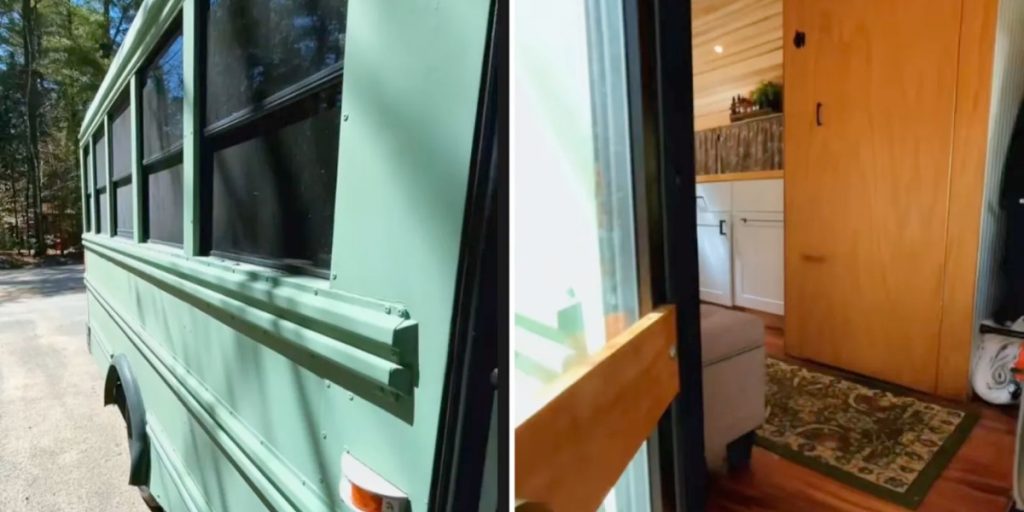 Kvinde forvandler gammel bus til imponerende hjem med hyggelige detaljer: ‘Mit drømmehjem på hjul’
