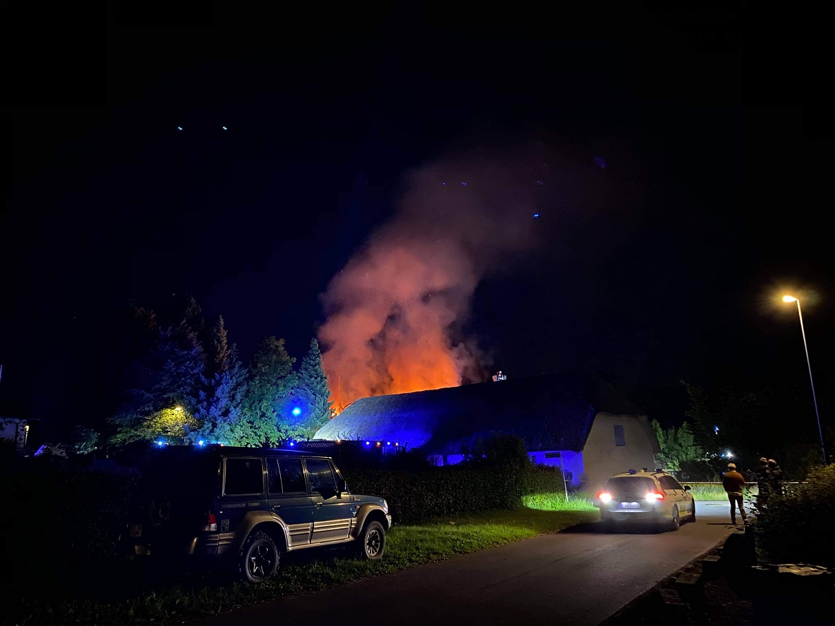 Gård nedbrændt i Randers