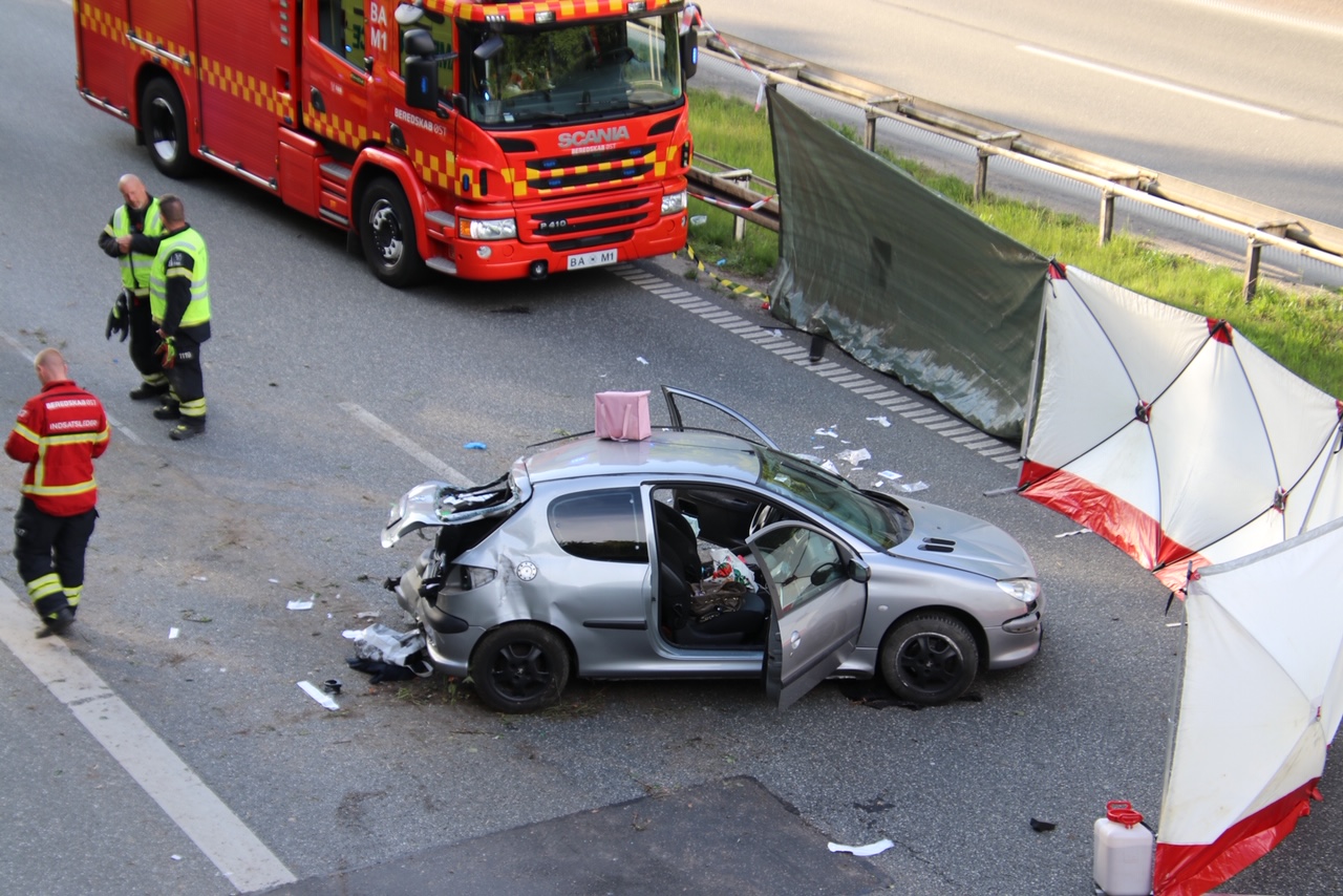 Voldsomt uheld spærrer Hillerødmotorvejen