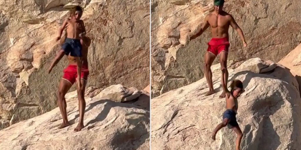 Far kaster 7-årig søn ud fra klippe: Ville lære ham at overvinde frygt