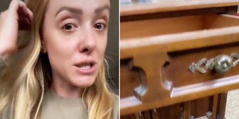 Kvinde køber natbord i genbrugsbutik: Får et chok, da hun åbner skuffen