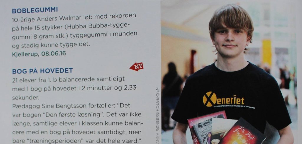 Vejlensisk teenager har skrevet sig ind i Børnenes Rekordbog