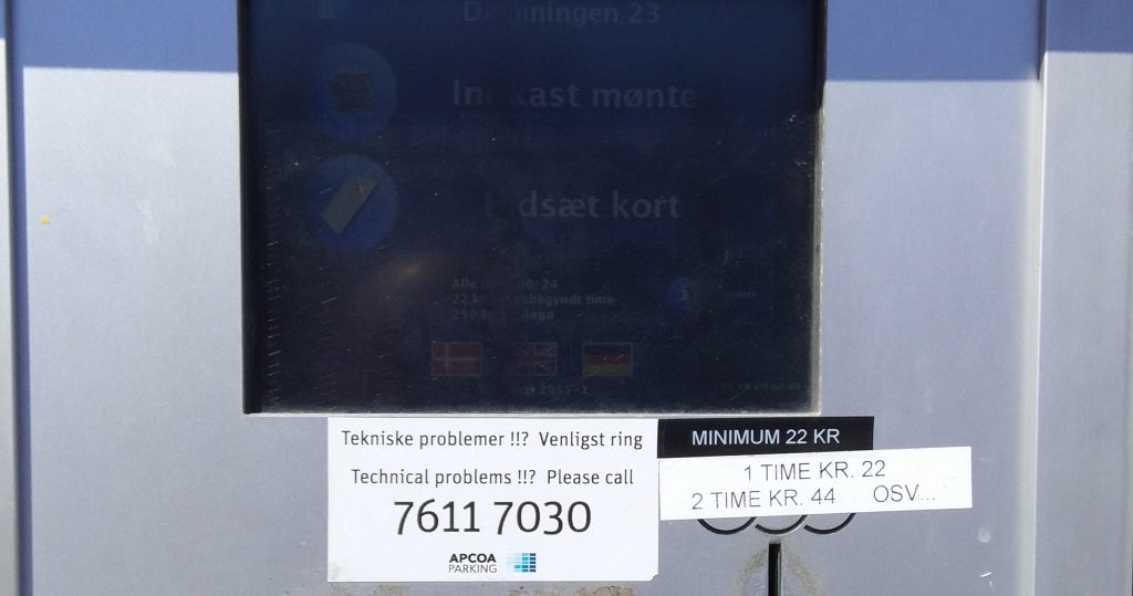 Parkering på Dæmningen: Betal 20 kroner for 0 minutter