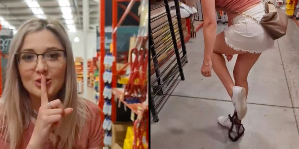 Influencer filmede ‘pikant video’ i byggemarked: Få uger efter bankede det hårdt på hendes dør