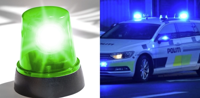 Grønt blink på vej til trafikken: Her er, hvad det betyder
