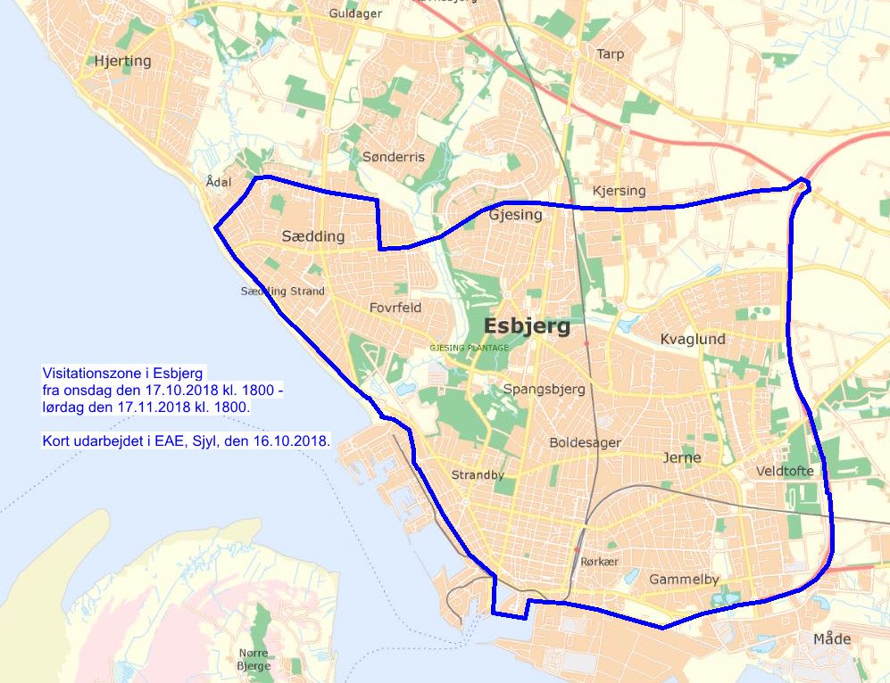 Politiet forlænger visitationszonen i Esbjerg