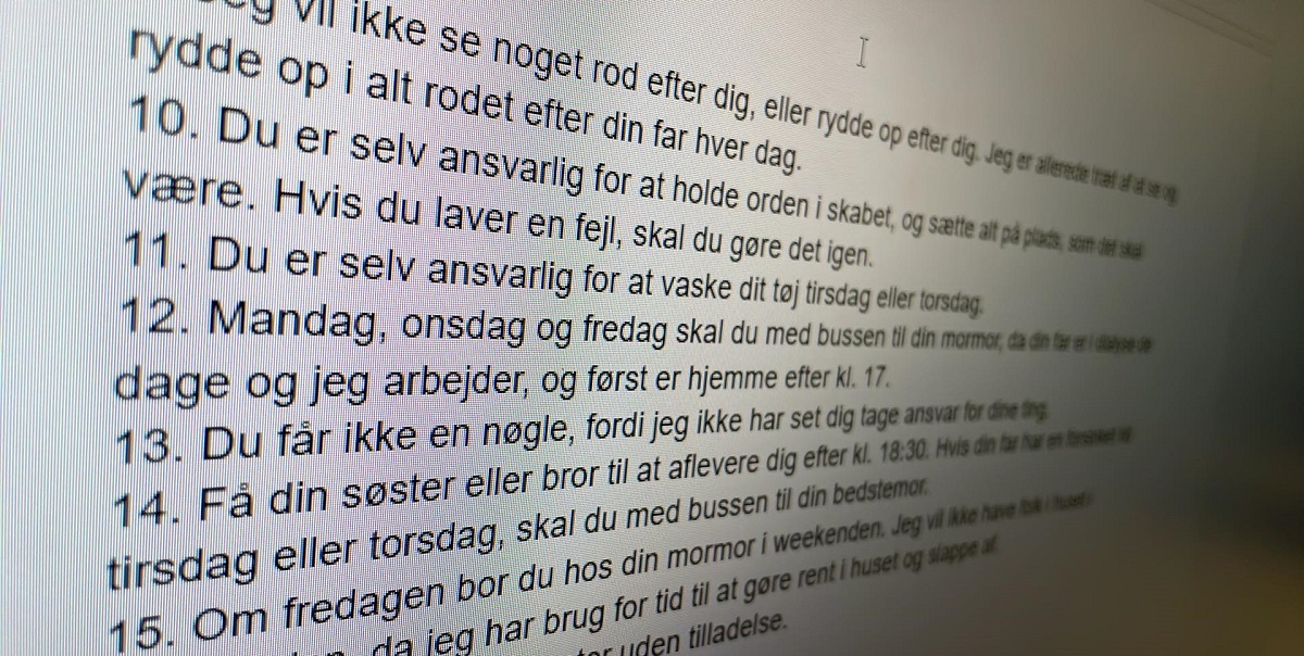 Papmors regler for 15-årig dreng chokerer: Bare vent til du læser regel nummer 18