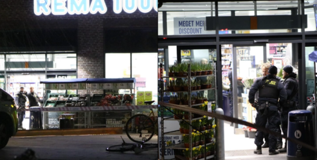 Væbnet røveri ved lokal Rema 1000: Gerningsmanden fortsat på fri fod