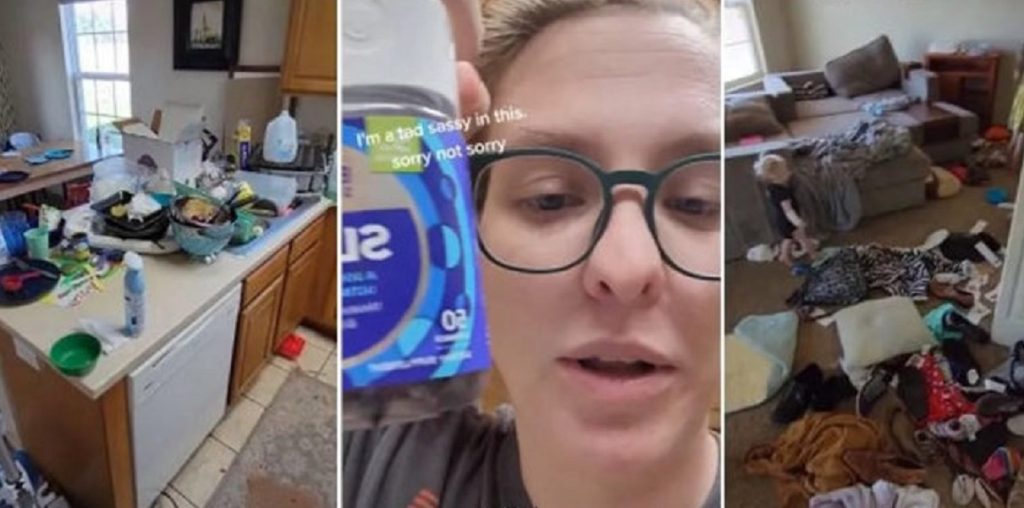 ‘Doven’ mor deler video af sit kaotiske hjem: Nu hyldes hun verden over