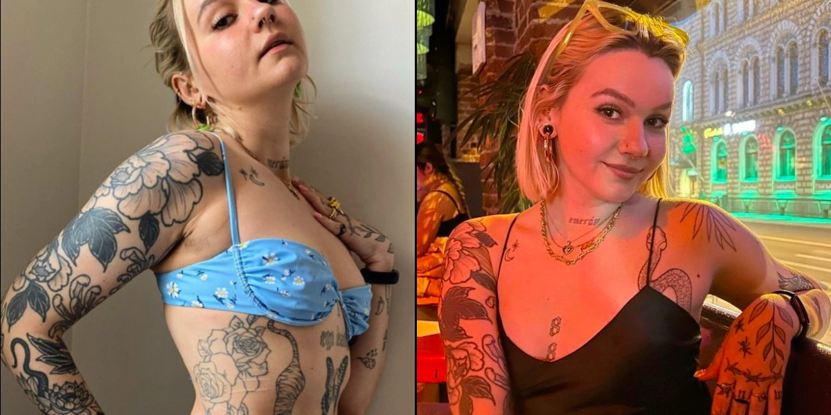 I dag er Saras hud dækket af tatoveringer: Nu viser hun, hvordan hun så ud inden