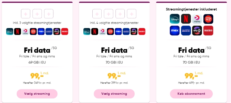Danmarks bedste mobilabonnement? Saml dine streamingtjenester med stor besparelse