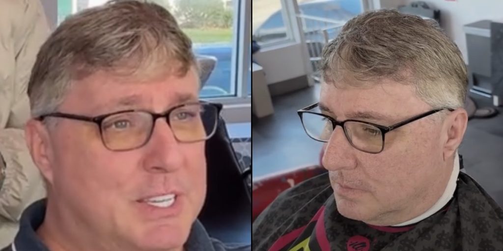 Mand tager til frisøren for første gang i lang tid: Ser 30 år yngre ud, da han er færdig