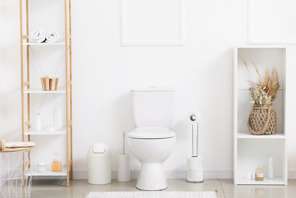 Denne del af badeværelset er mere beskidt end toilettet