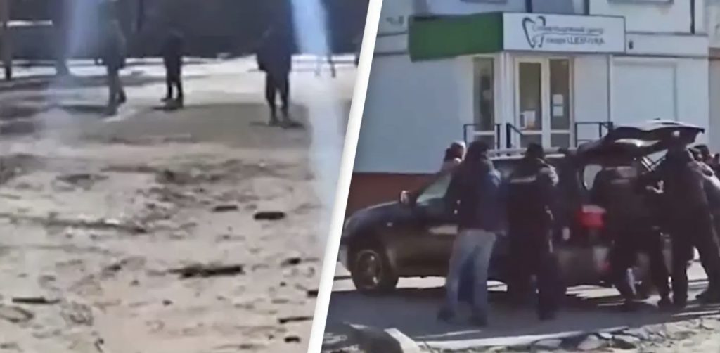 Russiske styrker skyder og dræber ti civile, der stod i kø for brød