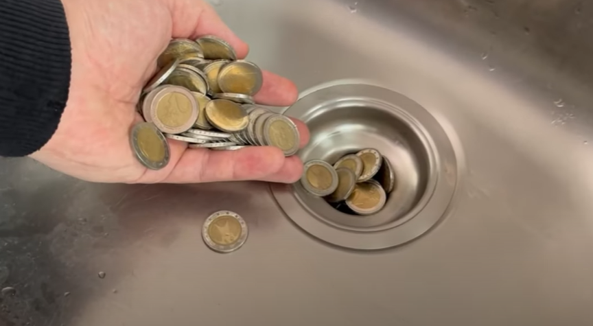 På denne måde bliver en helt normal mønt guld værd for din vask