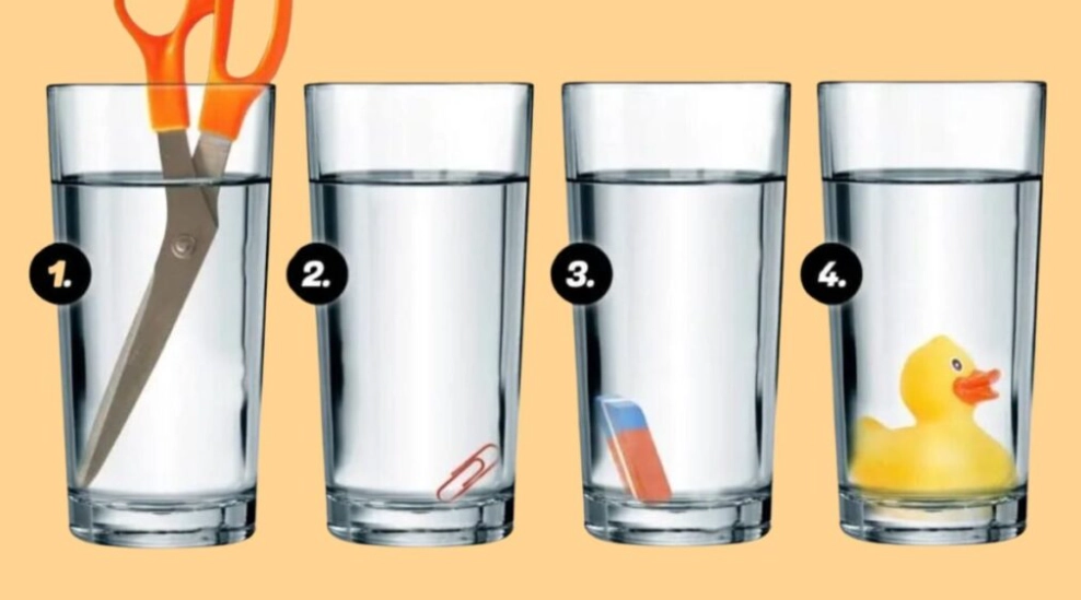 Hvilket af disse glas indeholder mest vand? Kun genier kommer frem til det korrekte svar
