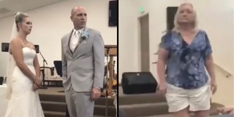 Brud holder tale til gommen: Pludselig går svigermor amok og ødelægger brylluppet