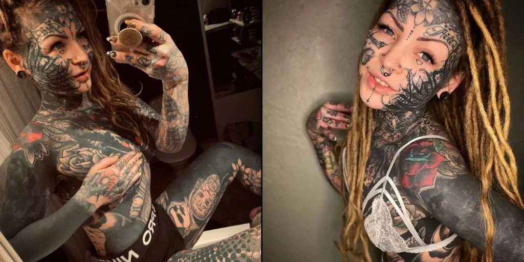 Aleksandra har brugt 150.000 kroner på tatovering: Nu viser hun, hvordan hun så ud inden