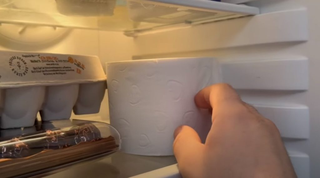 Mand sætter en toiletrulle i køleskabet: Bare vent til du finder ud af, hvad der sker