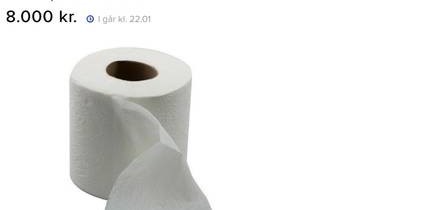 Prisen er på himmeflugt: Rulle med toiletpapir sælges for 8000 kroner på DBA