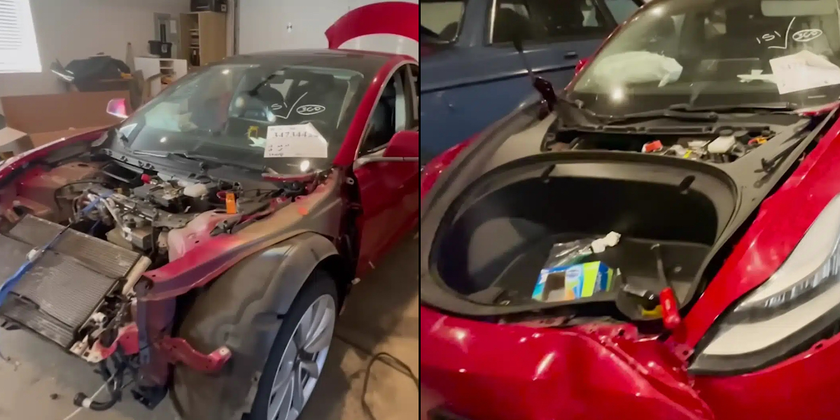 Teenager købte totalskadet Tesla for at restaurere den: Fik stor overraskelse, da han så data på bilens computer
