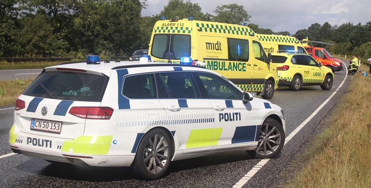 Familie involveret i voldsom ulykke