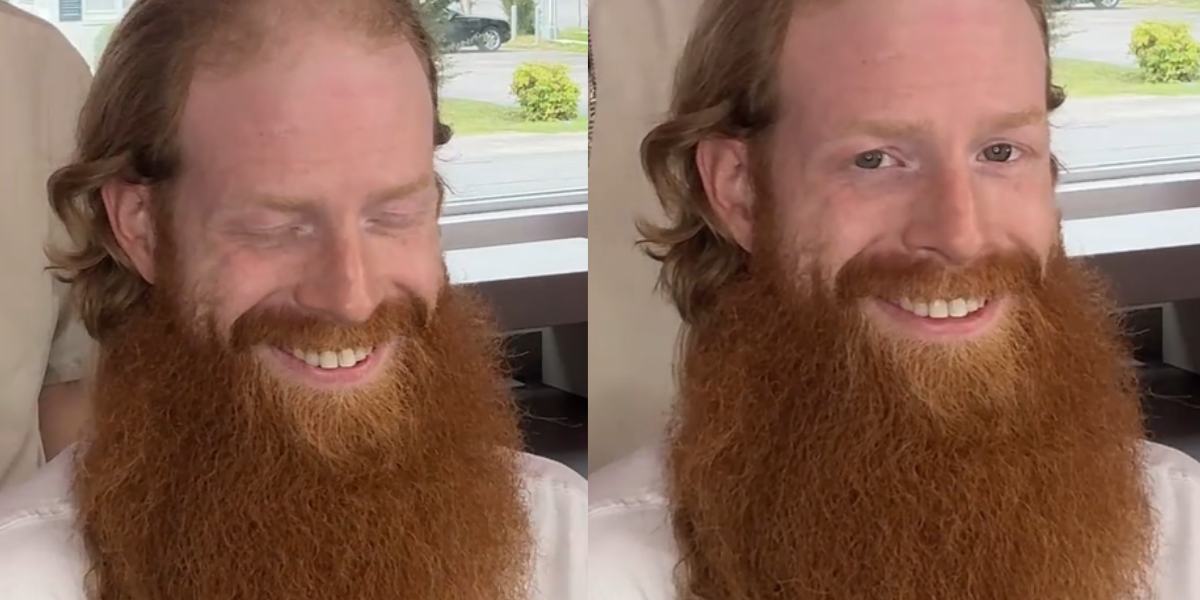 Vild transformation: Mand med fuldskæg tager til frisøren – resultatet har taget internettet med storm