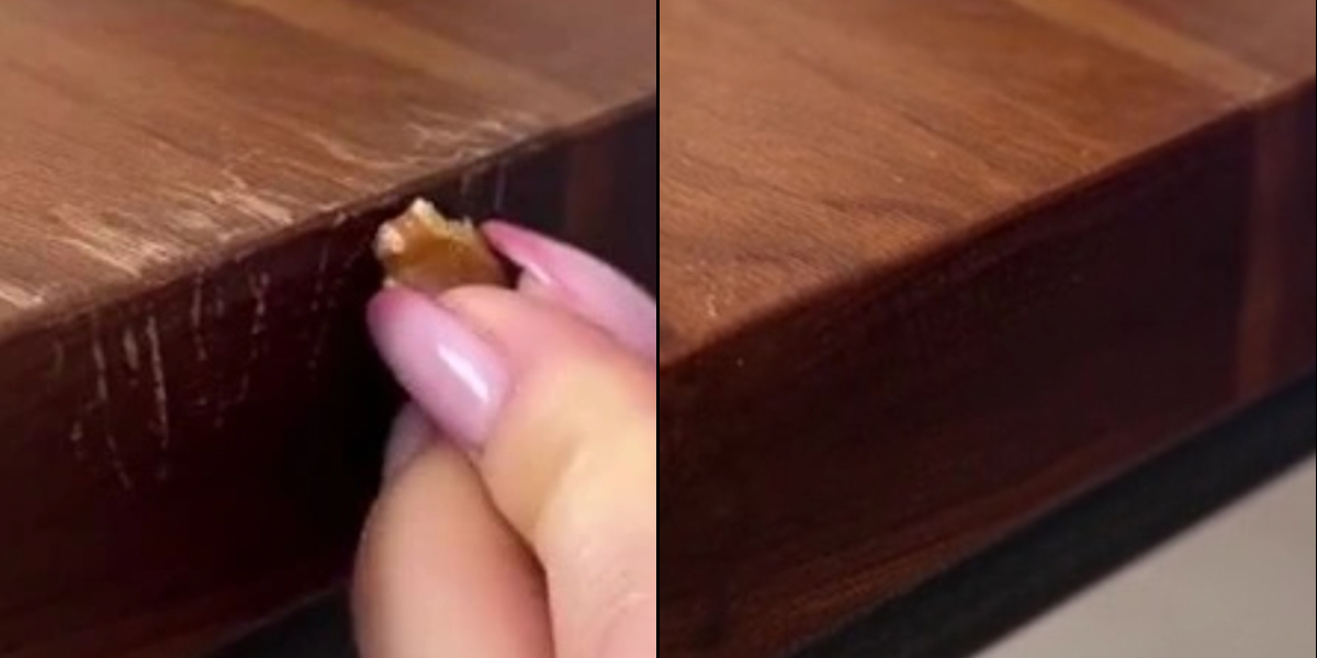Kvinde deler smart trick: Sådan fjerner du ridser i træbordet på få sekunder